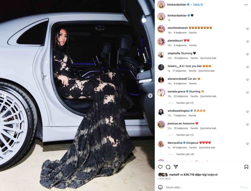 kim kardashian in transparan elbise paylasimi gundem oldu